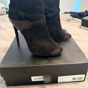 Rachel Zoe Black Suede Heeled Boots